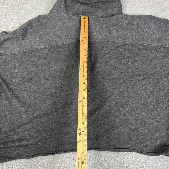 Eileen Fisher Cropped Sweater Womens M Gray Cowl Neck Curved Hem Sweatshirt - Picture 6 of 8